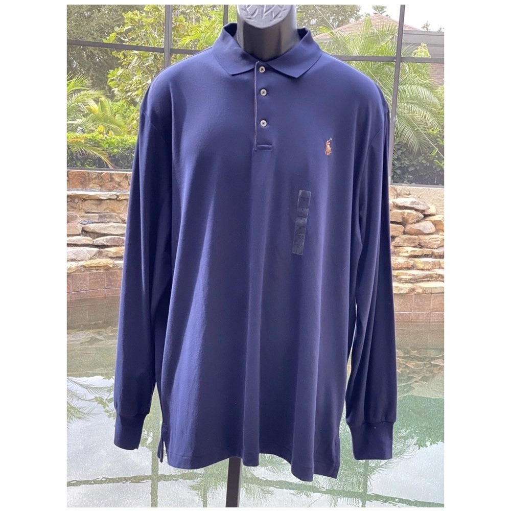 Polo Ralph Lauren Men's Navy Long Sleeve Polo XL, New with Tags